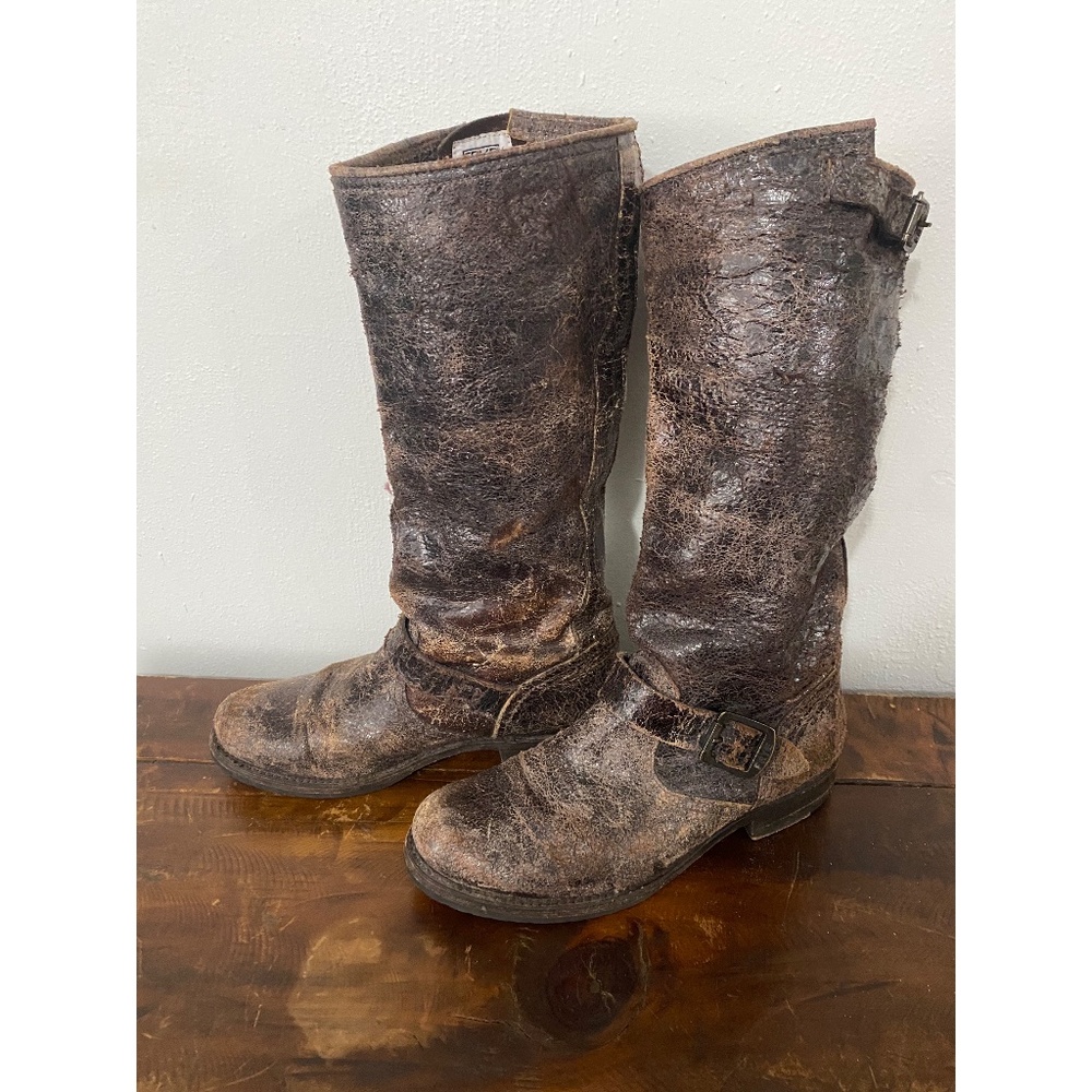 Frye Distressed Veronica Boots size 9